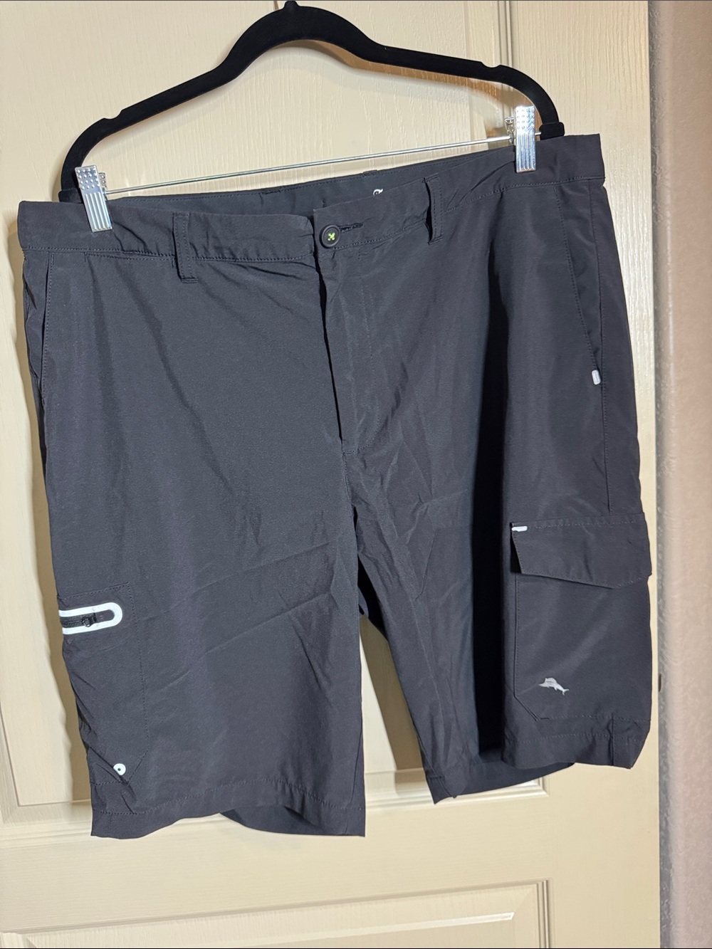 Tommy Bahama Black Cargo Shorts with Utility Pockets